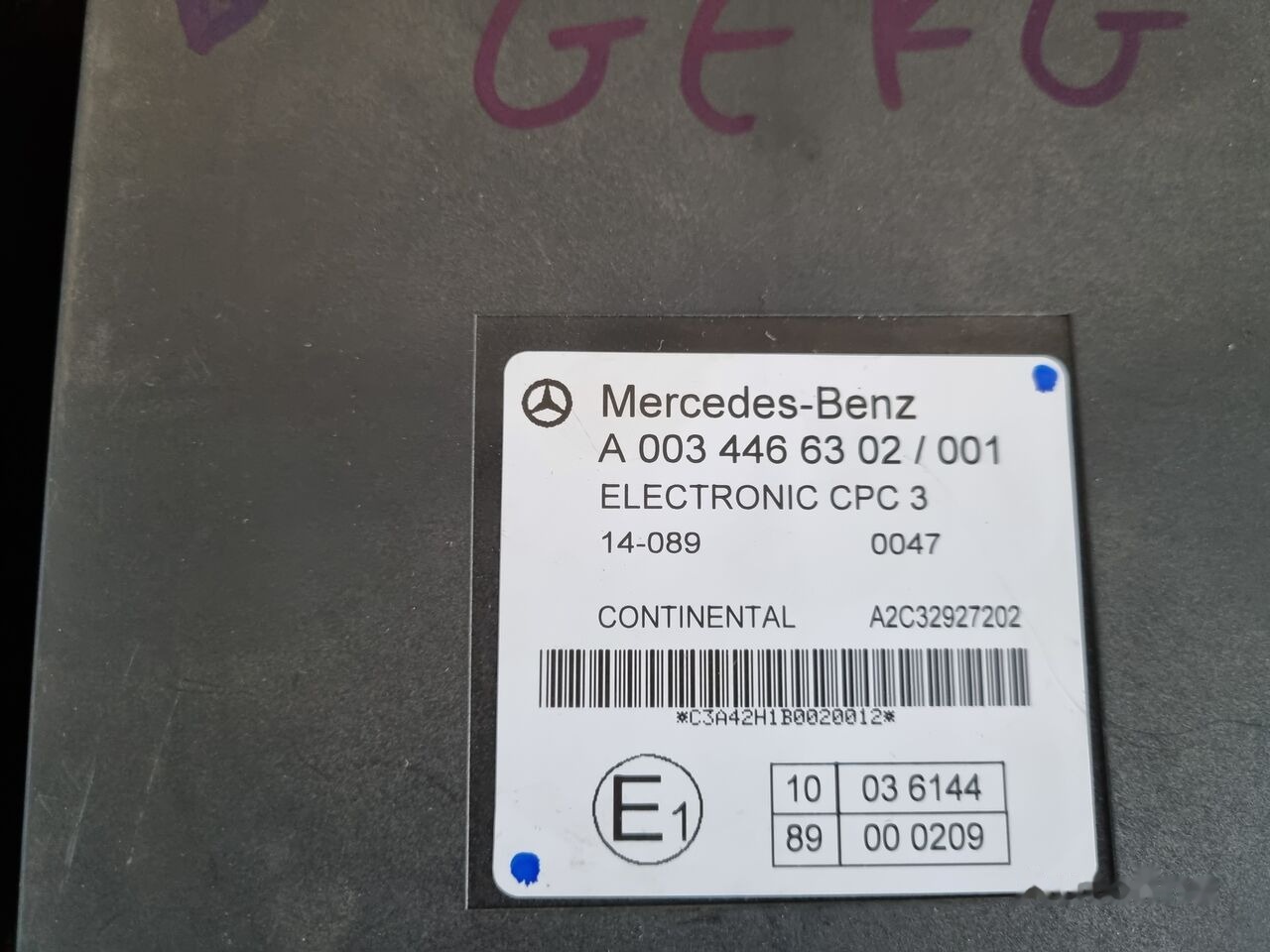 ECU voor Vrachtwagen Continental ELECTRONIC CPC 3 A 0044465602   Mercedes-Benz ACTROS MP4 EURO 6: afbeelding 7