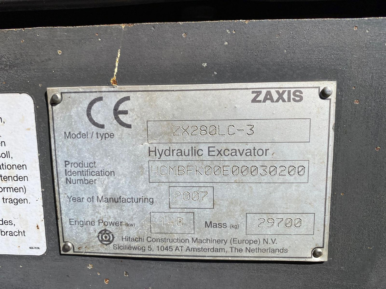 Hitachi ZX 280 LC -3 - Rupsgraafmachine: afbeelding 3 Hitachi ZX 280 LC -3 - Rupsgraafmachine: afbeelding 3