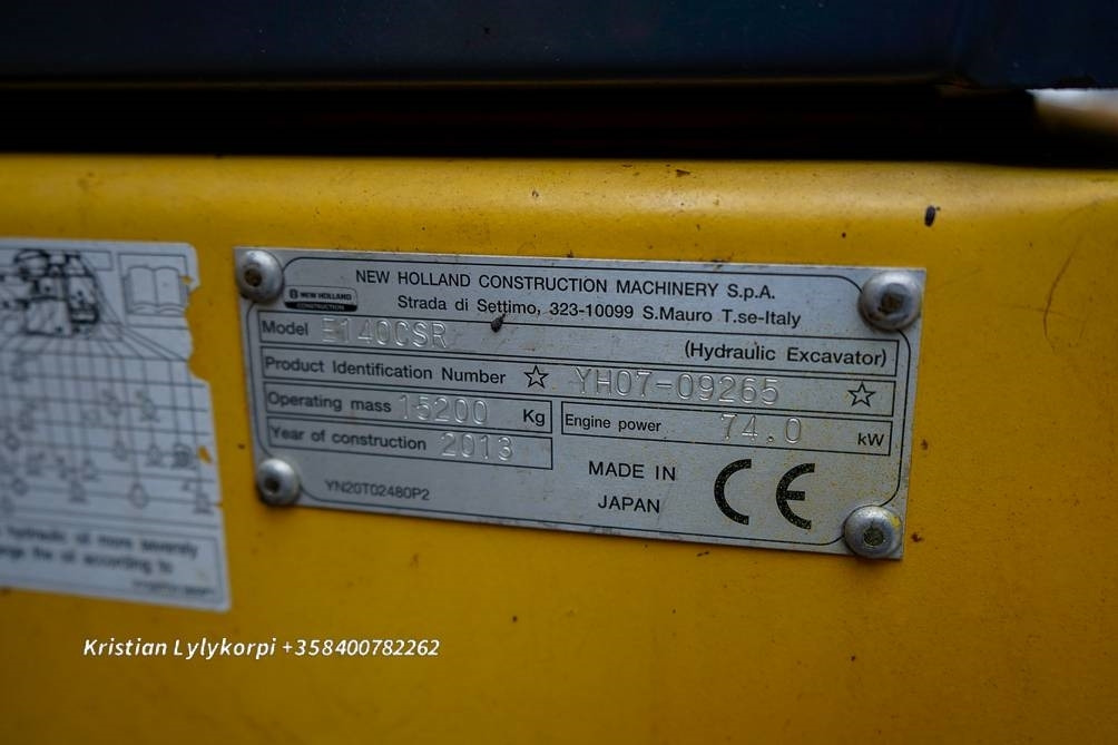 Rupsgraafmachine New Holland E140CSR PYÖRITTÄJÄLLÄ: afbeelding 31