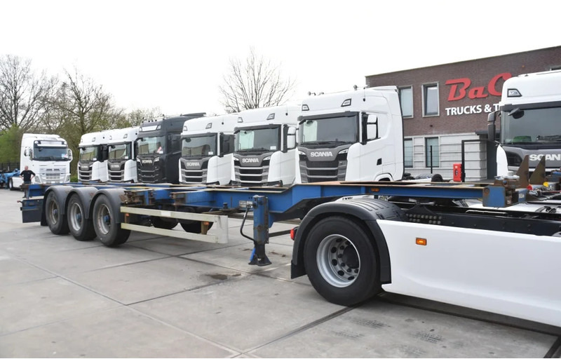 Containertransporter/ Wissellaadbak oplegger Renders - BPW AXLES - LIFT AXLE - DRUM BRAKES - EXTENDABLE REAR -: afbeelding 1