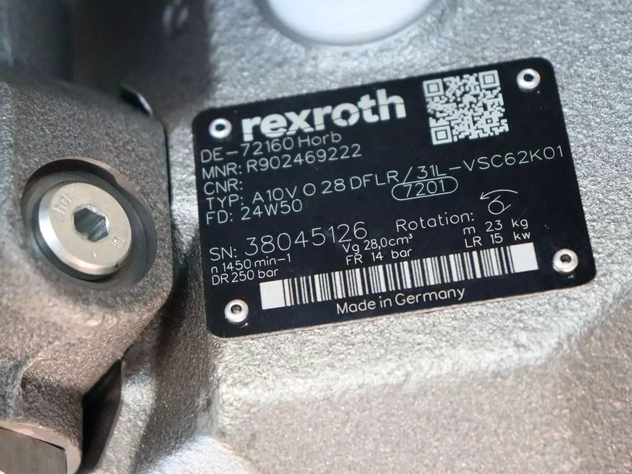 REXROTH A10VO28DFLR/31L-VSC62K01 - Hydraulische pomp voor Bouwmachine: afbeelding 5 REXROTH A10VO28DFLR/31L-VSC62K01 - Hydraulische pomp voor Bouwmachine: afbeelding 5