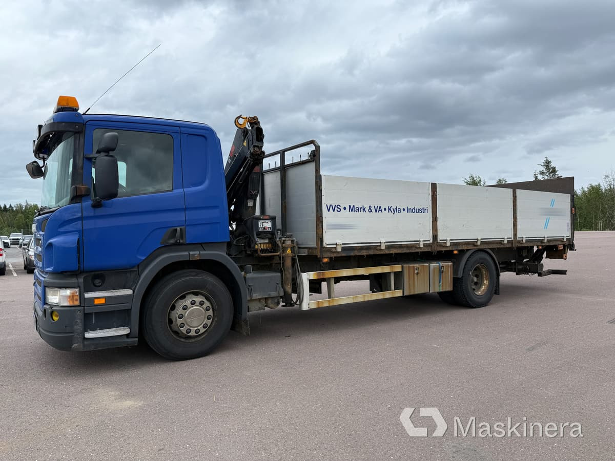 Kranbil Scania P320 - Vrachtwagen met open laadbak, Kraanwagen: afbeelding 1 Kranbil Scania P320 - Vrachtwagen met open laadbak, Kraanwagen: afbeelding 1