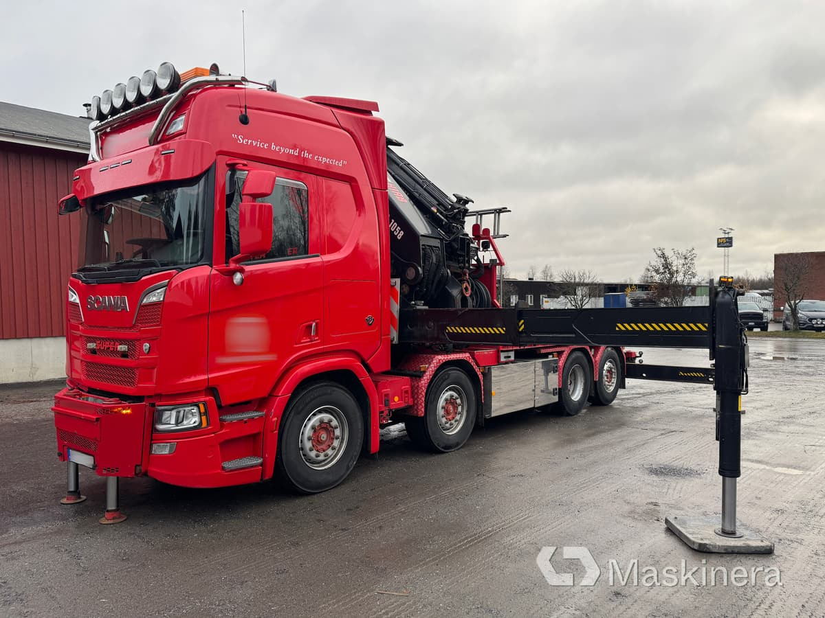 Scania R520B8X2*6NB Kranbil Scania R520 - Vrachtwagen met open laadbak, Kraanwagen: afbeelding 1 Scania R520B8X2*6NB Kranbil Scania R520 - Vrachtwagen met open laadbak, Kraanwagen: afbeelding 1