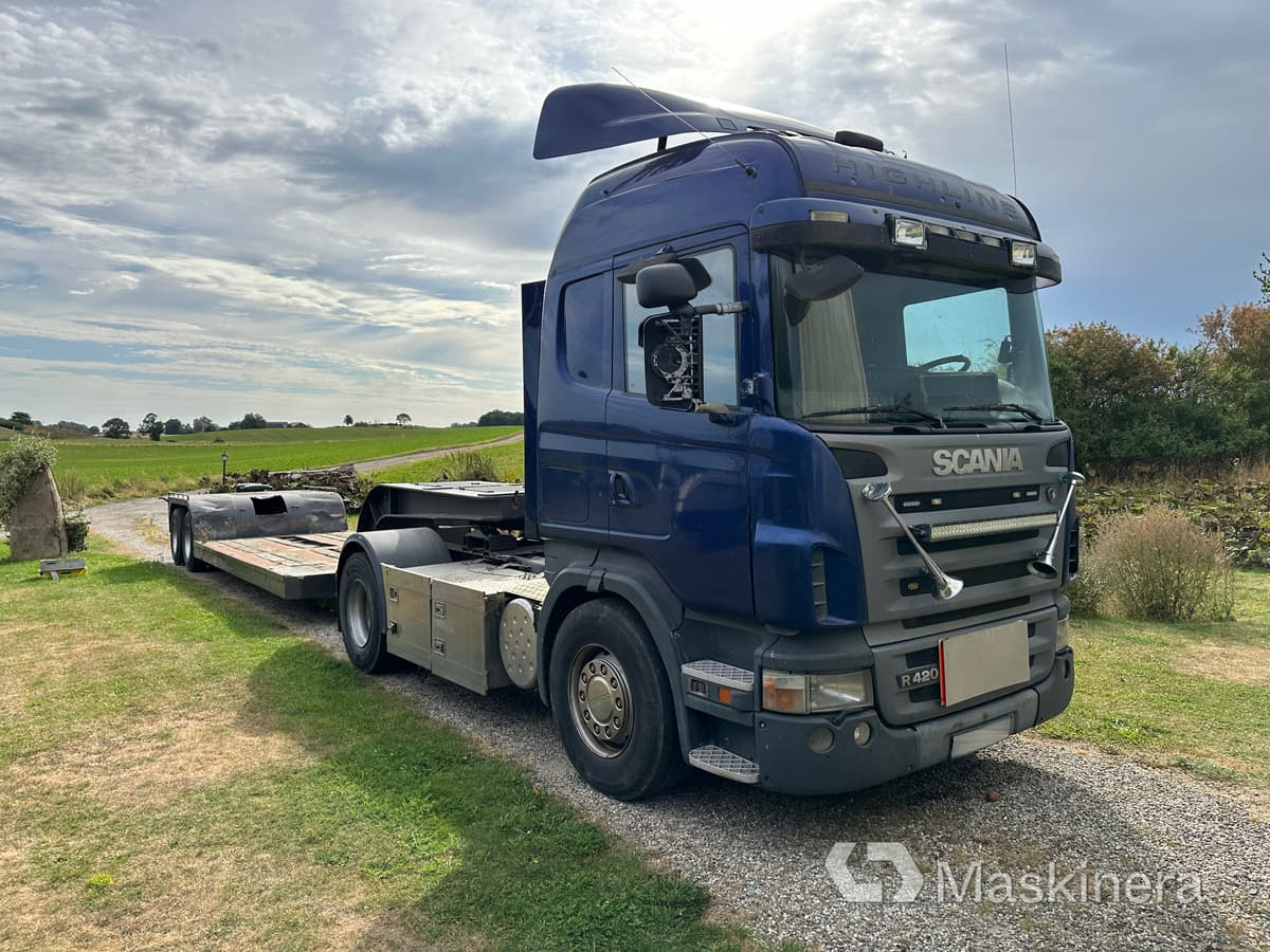 Scania R420 highline A-traktor Scania + 2 släp - Trekker, Dieplader oplegger: afbeelding 3 Scania R420 highline A-traktor Scania + 2 släp - Trekker, Dieplader oplegger: afbeelding 3
