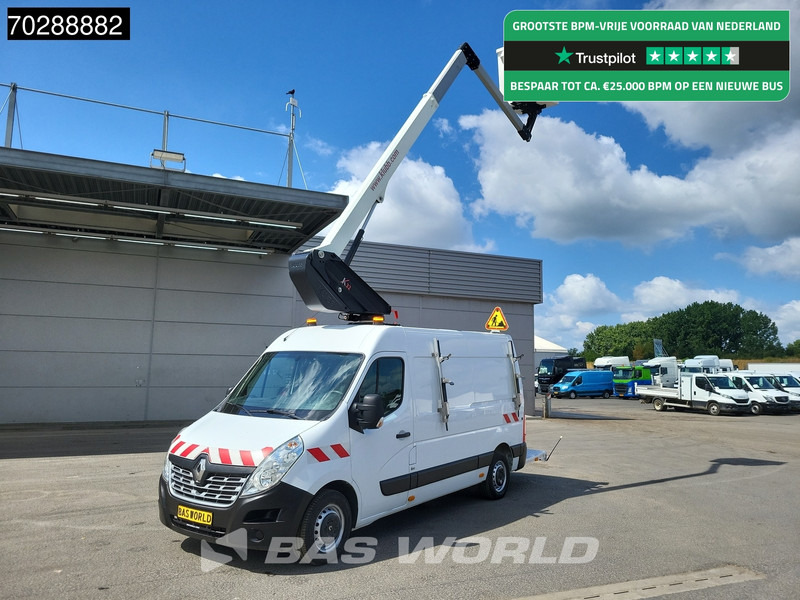 Bestelwagen Renault Master 130pk Hoogwerker 11m Werkhoogte Trekhaak Airco Cruise Camera Euro6 Nacelle Arbeitsbühne 1Personen Airco Trekhaak Cruise control: afbeelding 1
