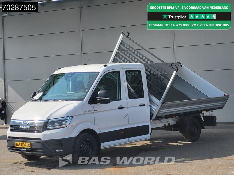 MAN TGE 3.180 Driezijdige Kipper Automaat Dubbel Cabine 2025 Facelift 180PK Trekhaak LED Navi ACC Airco Cruise Euro6 Kipper Tippe Benne Kieper - Kipper bestelwagen: afbeelding 1 MAN TGE 3.180 Driezijdige Kipper Automaat Dubbel Cabine 2025 Facelift 180PK Trekhaak LED Navi ACC Airco Cruise Euro6 Kipper Tippe Benne Kieper - Kipper bestelwagen: afbeelding 1