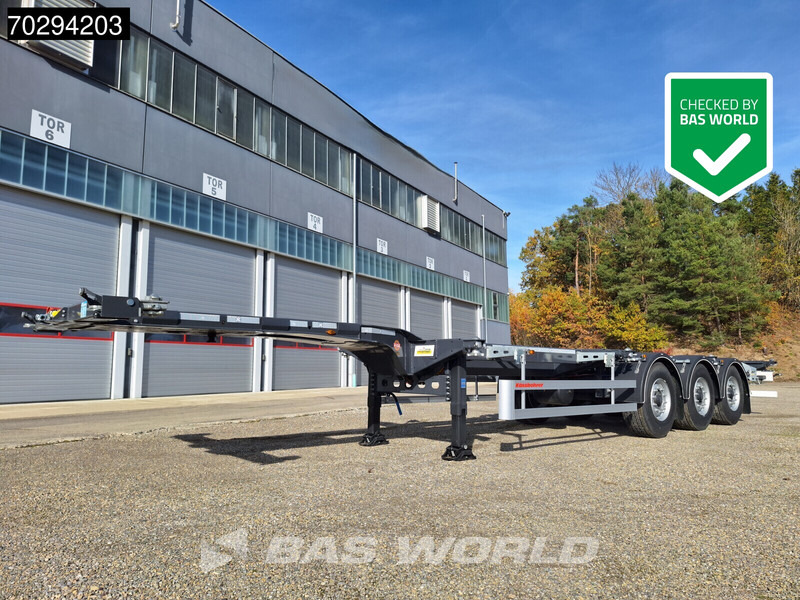 Kässbohrer K.SHG S / 40 - 12 / 27 EU 3 axles Front – Middle – Rear Extendable Container Chassis - Schuifzeiloplegger: afbeelding 1 Kässbohrer K.SHG S / 40 - 12 / 27 EU 3 axles Front – Middle – Rear Extendable Container Chassis - Schuifzeiloplegger: afbeelding 1