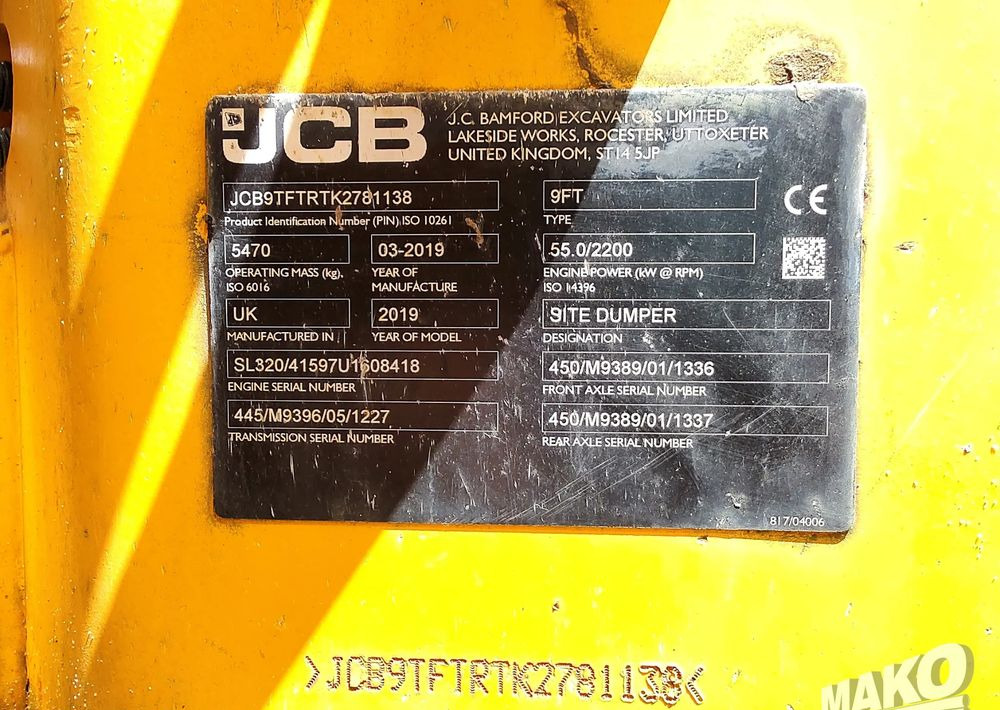 Kiepwagen JCB 9TFT: afbeelding 12 Kiepwagen JCB 9TFT: afbeelding 12