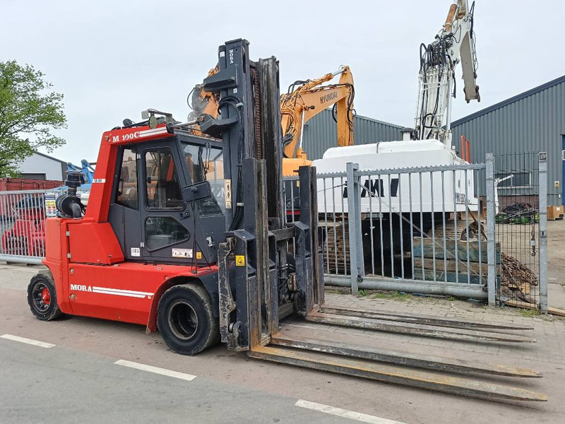LPG heftruck MORA M 100 C 10 ton heftrucl forklift stapler lpg gas: afbeelding 8