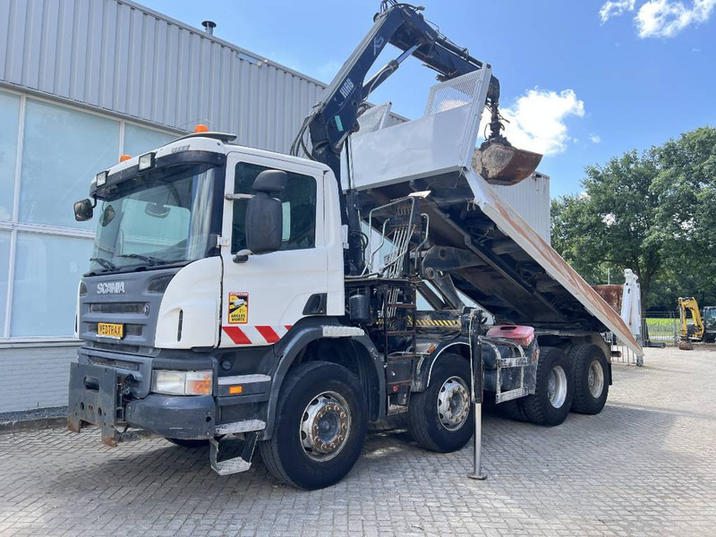 Scania P 400 8X4 KIPPER 2010 + HIAB Crane EURO 5 - Kipper vrachtwagen, Kraanwagen: afbeelding 1 Scania P 400 8X4 KIPPER 2010 + HIAB Crane EURO 5 - Kipper vrachtwagen, Kraanwagen: afbeelding 1