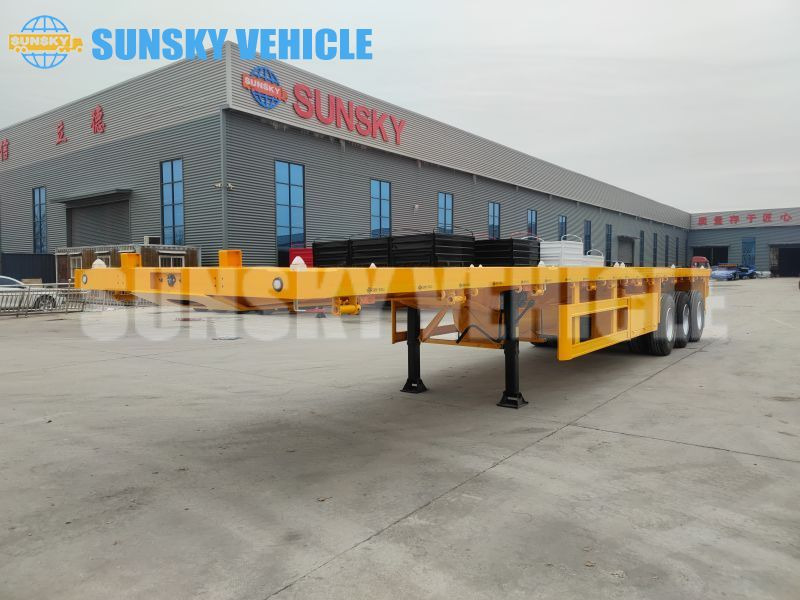 SUNSKY 3-axle Flat Deck Trailer - Open bak met boorden oplegger: afbeelding 4 SUNSKY 3-axle Flat Deck Trailer - Open bak met boorden oplegger: afbeelding 4