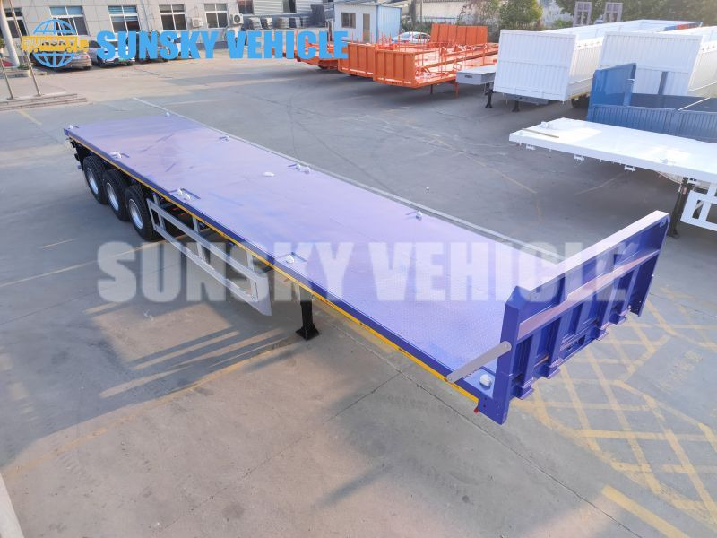 SUNSKY 3-axle Flat Deck Trailer - Open bak met boorden oplegger: afbeelding 3 SUNSKY 3-axle Flat Deck Trailer - Open bak met boorden oplegger: afbeelding 3
