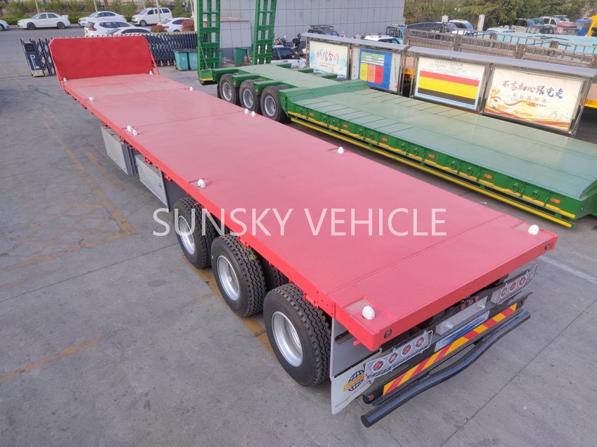 SUNSKY Flatbed Trailer with henred type axles and suspension - Open bak met boorden oplegger: afbeelding 2 SUNSKY Flatbed Trailer with henred type axles and suspension - Open bak met boorden oplegger: afbeelding 2