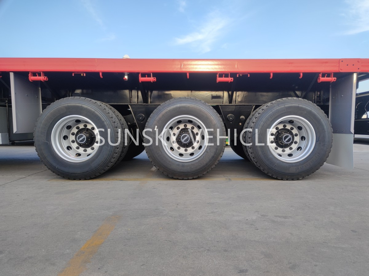 SUNSKY Flatbed Trailer with henred type axles and suspension - Open bak met boorden oplegger: afbeelding 4 SUNSKY Flatbed Trailer with henred type axles and suspension - Open bak met boorden oplegger: afbeelding 4