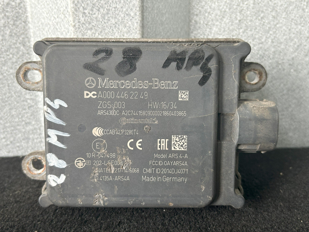 MERCEDES-BENZ RADAR DISTRONIC ACTROS MP4 - ECU: afbeelding 1 MERCEDES-BENZ RADAR DISTRONIC ACTROS MP4 - ECU: afbeelding 1