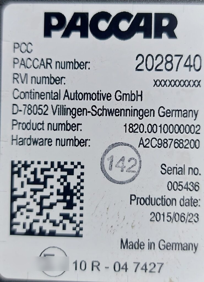Paccar 2028740 DAF XF 106 truck - ECU voor Vrachtwagen: afbeelding 2 Paccar 2028740 DAF XF 106 truck - ECU voor Vrachtwagen: afbeelding 2