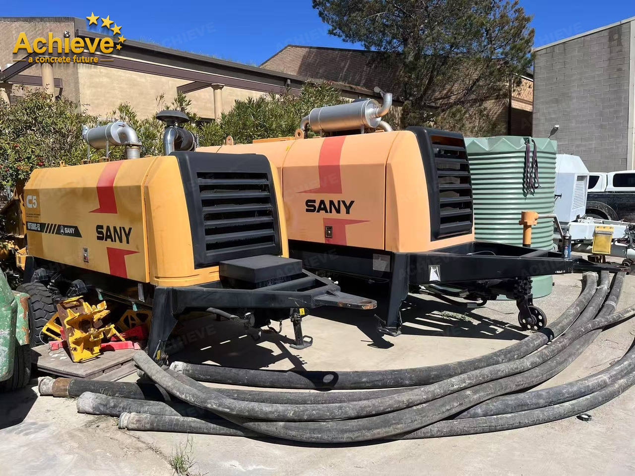 SANY 【ACHIEVE】TOP CONDITION!!! demo new low hours Sany Concrete Trailer Pump 2015 HBT6016C-5D - Kleine betonpomp: afbeelding 1 SANY 【ACHIEVE】TOP CONDITION!!! demo new low hours Sany Concrete Trailer Pump 2015 HBT6016C-5D - Kleine betonpomp: afbeelding 1