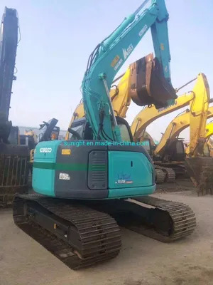 Used Kobelco Zero-Tail Excavator Sk115sr Hydraulic Excavator with Blade for Sale - Rupsgraafmachine: afbeelding 1 Used Kobelco Zero-Tail Excavator Sk115sr Hydraulic Excavator with Blade for Sale - Rupsgraafmachine: afbeelding 1