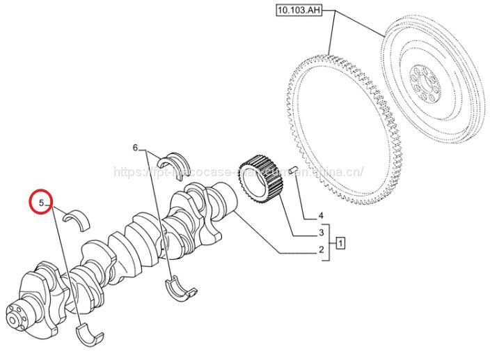 FPT IVECO CASE Cursor11 F3GFE613A B001 5801863562 The crankshaft tile red 8099138 - Krukas voor Vrachtwagen: afbeelding 4 FPT IVECO CASE Cursor11 F3GFE613A B001 5801863562 The crankshaft tile red 8099138 - Krukas voor Vrachtwagen: afbeelding 4