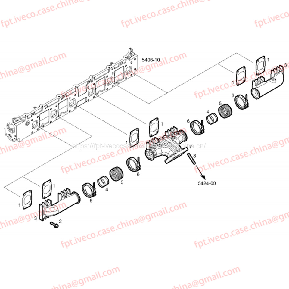 FPT IVECO CASE Cursor9Bus F2CFE612D*J231/F2CFE612A*J098 5802748674 EXHAUST MANIFOLD 5801556304 500306971 - Uitlaatspruitstuk voor Bus: afbeelding 4 FPT IVECO CASE Cursor9Bus F2CFE612D*J231/F2CFE612A*J098 5802748674 EXHAUST MANIFOLD 5801556304 500306971 - Uitlaatspruitstuk voor Bus: afbeelding 4