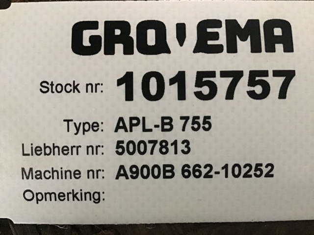 Liebherr APLB755 - As en onderdelen: afbeelding 1 Liebherr APLB755 - As en onderdelen: afbeelding 1