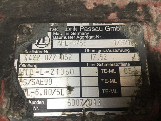 Liebherr APLB755 - As en onderdelen: afbeelding 3 Liebherr APLB755 - As en onderdelen: afbeelding 3