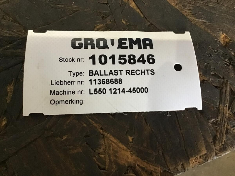 Liebherr Ballast Rechts - Tegenwicht voor Bouwmachine: afbeelding 2 Liebherr Ballast Rechts - Tegenwicht voor Bouwmachine: afbeelding 2