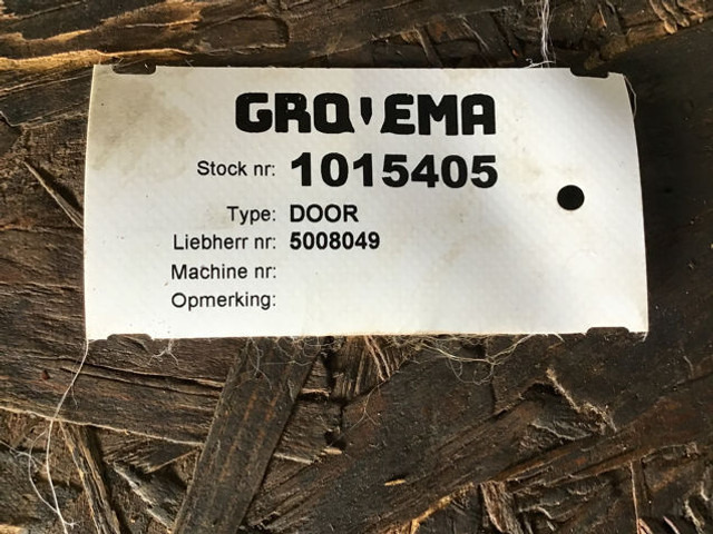 Liebherr Cabin Door - Deur en onderdelen: afbeelding 1 Liebherr Cabin Door - Deur en onderdelen: afbeelding 1