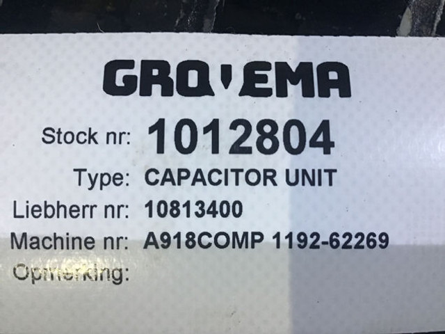 Liebherr Capacitor Unit - Airco onderdeel: afbeelding 4 Liebherr Capacitor Unit - Airco onderdeel: afbeelding 4