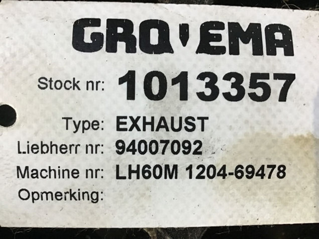Liebherr Exhaust - Uitlaatpijp: afbeelding 2 Liebherr Exhaust - Uitlaatpijp: afbeelding 2