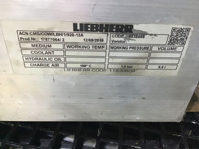 Liebherr Inter Cooler - Intercooler: afbeelding 1 Liebherr Inter Cooler - Intercooler: afbeelding 1