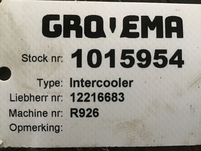 Liebherr Intercooler - Intercooler: afbeelding 4 Liebherr Intercooler - Intercooler: afbeelding 4