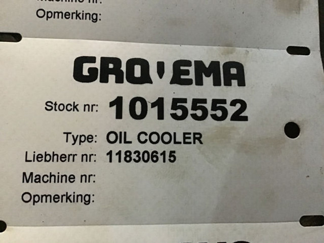 Liebherr Oil Cooler - Oliekoeler: afbeelding 3 Liebherr Oil Cooler - Oliekoeler: afbeelding 3