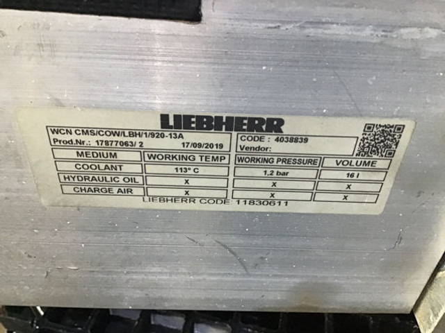 Liebherr Water Cooler - Intercooler: afbeelding 4 Liebherr Water Cooler - Intercooler: afbeelding 4