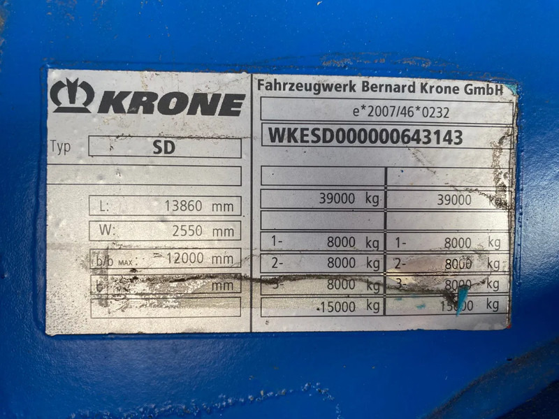 Gesloten oplegger Krone SD / Box Damage / SAF + Disc: afbeelding 7