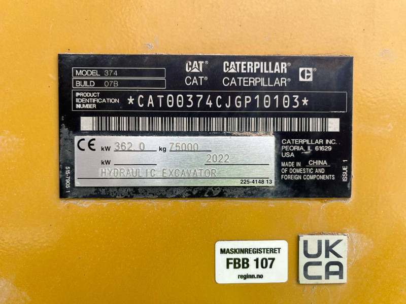 Cat 374-07B - Rupsgraafmachine: afbeelding 5 Cat 374-07B - Rupsgraafmachine: afbeelding 5