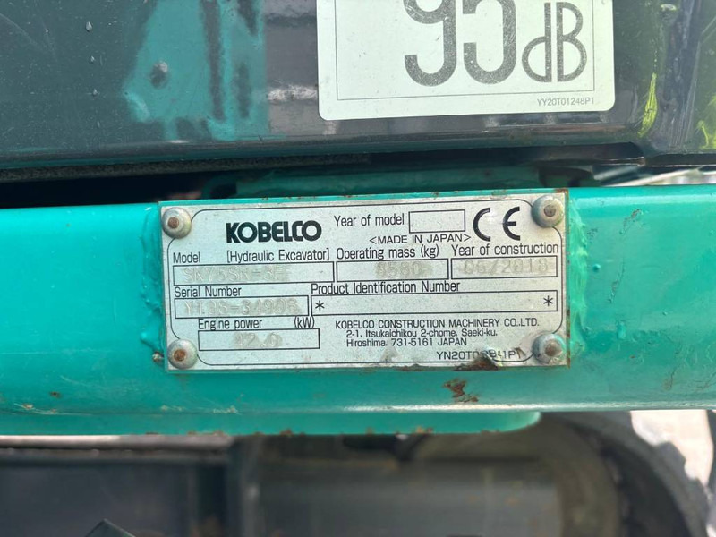 Kobelco SK 75 SR-3E - Minigraafmachine: afbeelding 5 Kobelco SK 75 SR-3E - Minigraafmachine: afbeelding 5