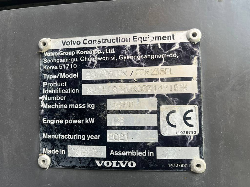 Volvo ECR 235 EL - Rupsgraafmachine: afbeelding 5 Volvo ECR 235 EL - Rupsgraafmachine: afbeelding 5