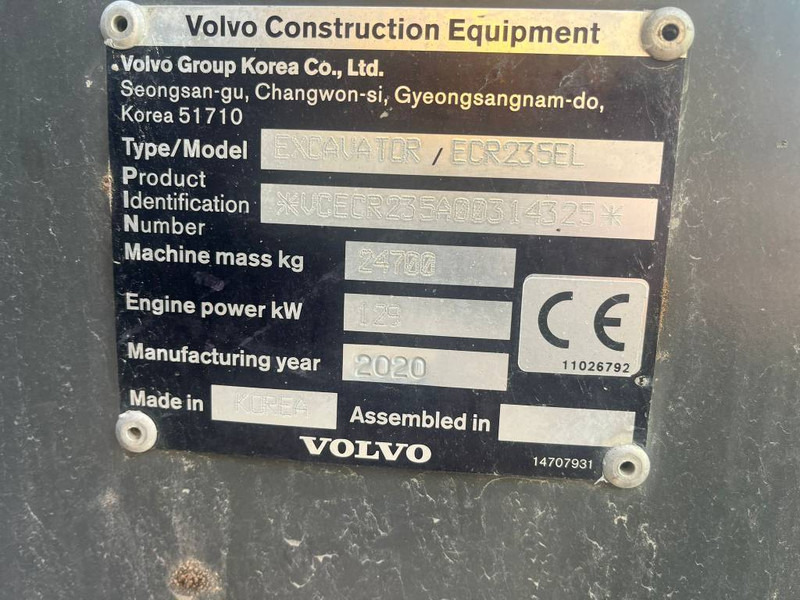 Volvo ECR 235 EL - Rupsgraafmachine: afbeelding 5 Volvo ECR 235 EL - Rupsgraafmachine: afbeelding 5