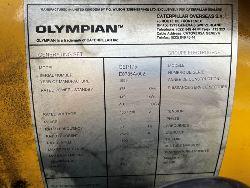 Caterpillar Olympian GEP175 175kVA - Industrie generator: afbeelding 4 Caterpillar Olympian GEP175 175kVA - Industrie generator: afbeelding 4