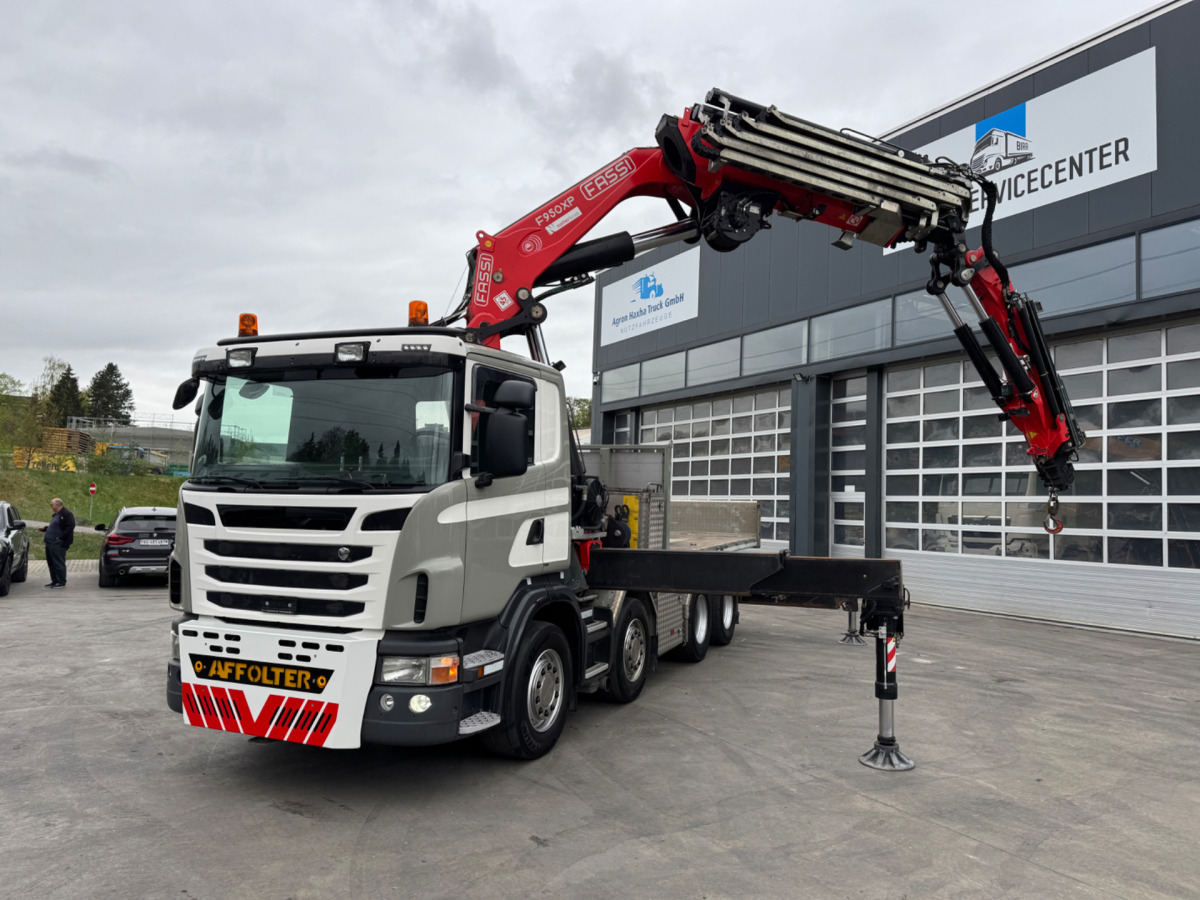 SCANIA G480 8x4 SZM/Pritsche Fassi 950 - Kraanwagen: afbeelding 1 SCANIA G480 8x4 SZM/Pritsche Fassi 950 - Kraanwagen: afbeelding 1