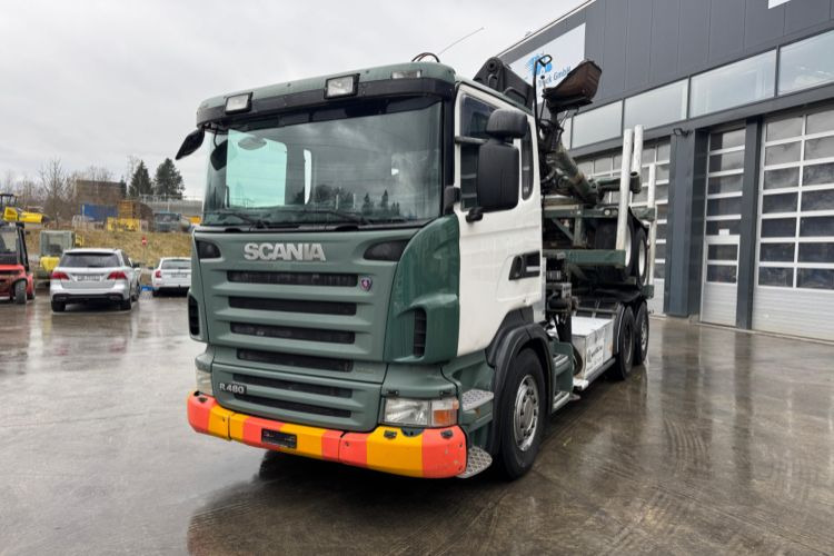 Scania R480 6x2 Loglift F265 mit Dolly - Vrachtwagen: afbeelding 1 Scania R480 6x2 Loglift F265 mit Dolly - Vrachtwagen: afbeelding 1