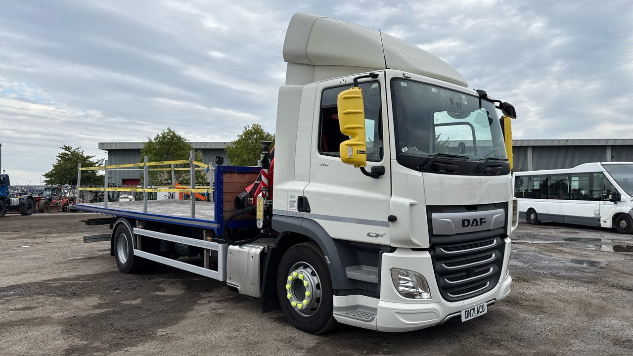 DAF CF 410 - Vrachtwagen met open laadbak, Kraanwagen: afbeelding 1 DAF CF 410 - Vrachtwagen met open laadbak, Kraanwagen: afbeelding 1