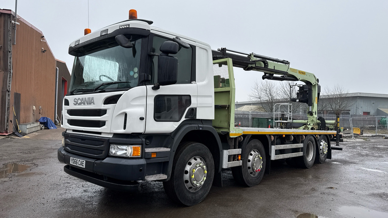 SCANIA P 450 - Vrachtwagen met open laadbak, Kraanwagen: afbeelding 2 SCANIA P 450 - Vrachtwagen met open laadbak, Kraanwagen: afbeelding 2