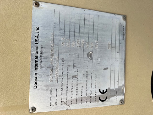 Luchtcompressor Doosan 25/280 XHP1000WCAT-T4: afbeelding 9 Luchtcompressor Doosan 25/280 XHP1000WCAT-T4: afbeelding 9