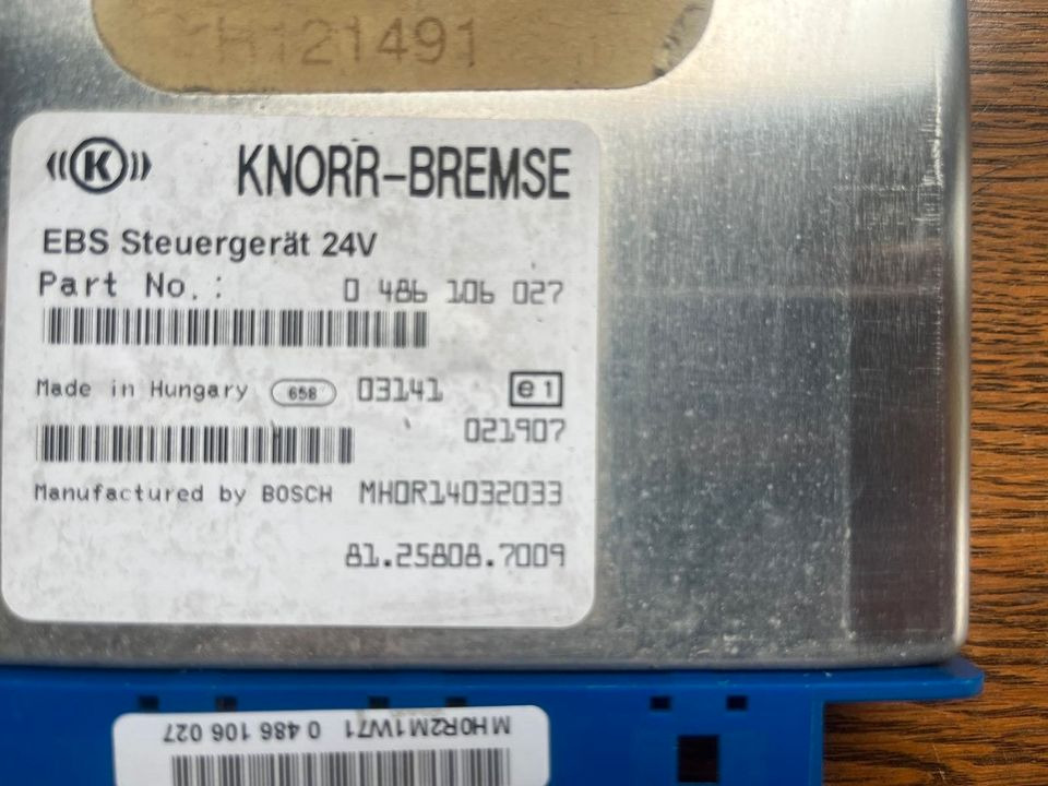 MAN KNORR BREMSE EBS Steuergerät 81.25808.7009 - ECU voor Vrachtwagen: afbeelding 2 MAN KNORR BREMSE EBS Steuergerät 81.25808.7009 - ECU voor Vrachtwagen: afbeelding 2