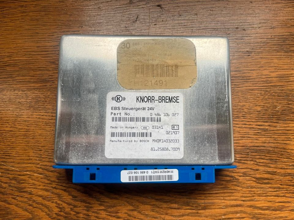 MAN KNORR BREMSE EBS Steuergerät 81.25808.7009 - ECU voor Vrachtwagen: afbeelding 1 MAN KNORR BREMSE EBS Steuergerät 81.25808.7009 - ECU voor Vrachtwagen: afbeelding 1