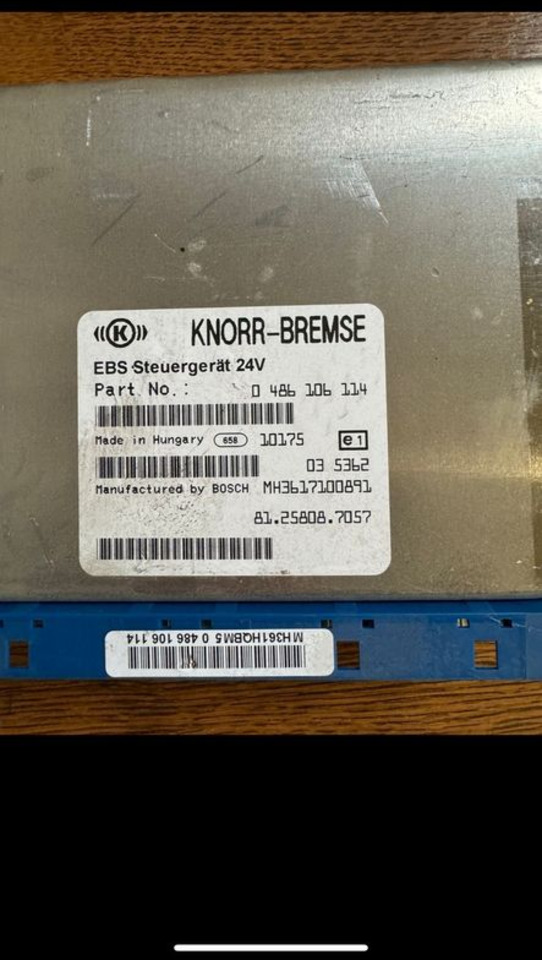 MAN KNORR-BREMSE EBS Steuergerät 81.25808-7057 - ECU voor Vrachtwagen: afbeelding 2 MAN KNORR-BREMSE EBS Steuergerät 81.25808-7057 - ECU voor Vrachtwagen: afbeelding 2