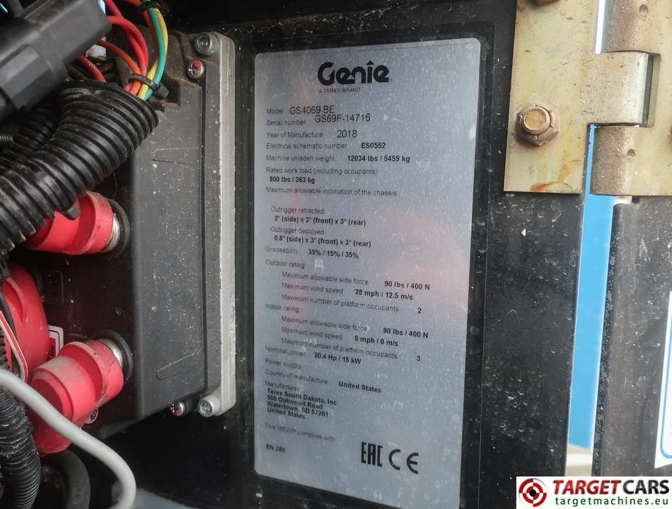 Schaarlift Genie GS-4069BE Hybrid 4069 Scissor Work Lift 1412cm: afbeelding 10