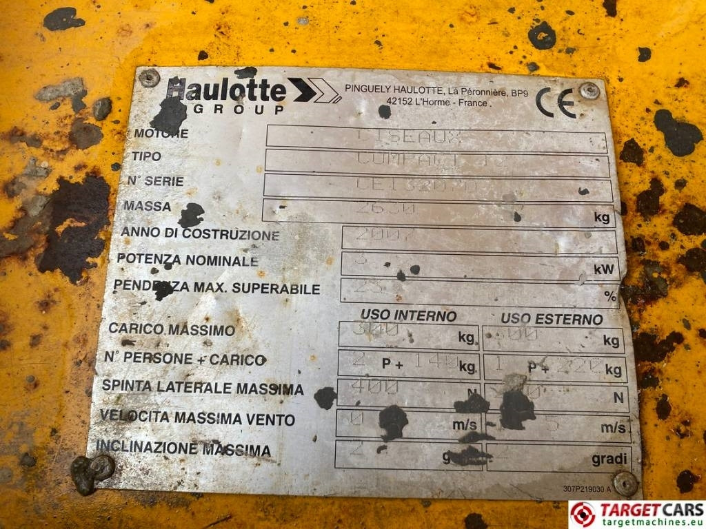 Schaarlift Haulotte Compact 12 Electric Scissor Work Lift 1200cm: afbeelding 10